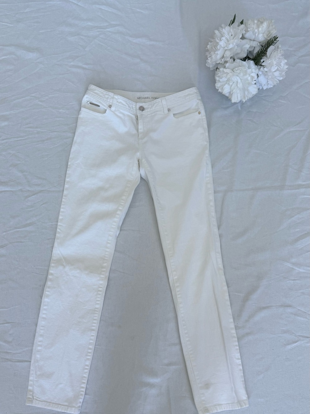 Michael Kors Women's White Skinny Jeans